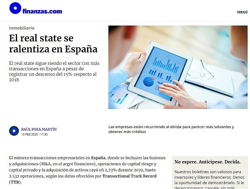 El real state se ralentiza en Espaa